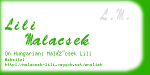 lili malacsek business card